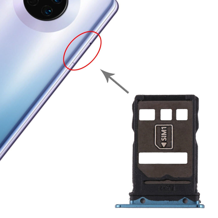 Original SIM Card Tray + NM Card Tray for Huawei Mate 30(Green) by buy2fix