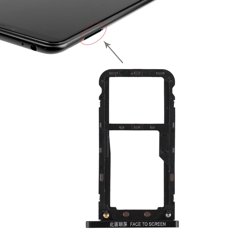 SIM Card Tray for Xiaomi Mi Max 3(Black) by buy2fix