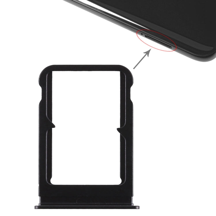 Double SIM Card Tray for Xiaomi Mi 8 (Black) by buy2fix