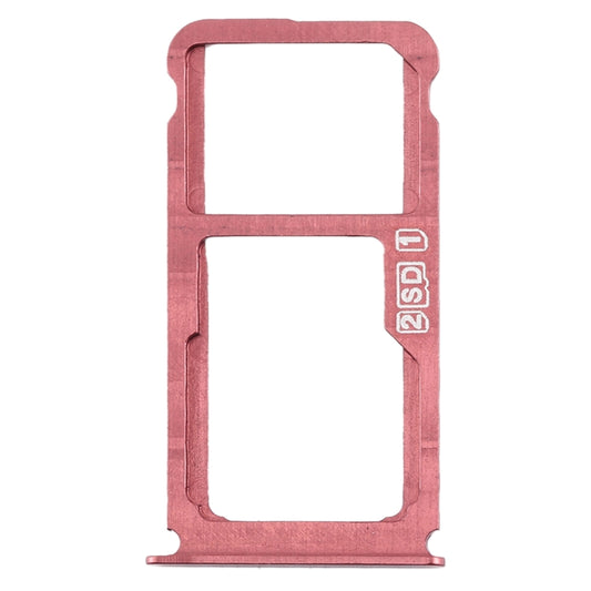 SIM Card Tray + SIM Card Tray / Micro SD Card Tray for Nokia 7 Plus TA-1062 (Purplish Red) by buy2fix