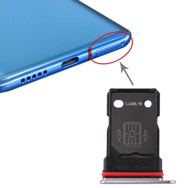 For OnePlus 7T SIM Card Tray + SIM Card Tray (Silver) by buy2fix
