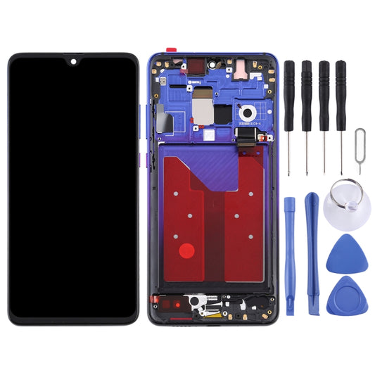 Original OLED LCD Screen for Huawei Mate 20 Digitizer Full Assembly with Frame(Blue) by buy2fix