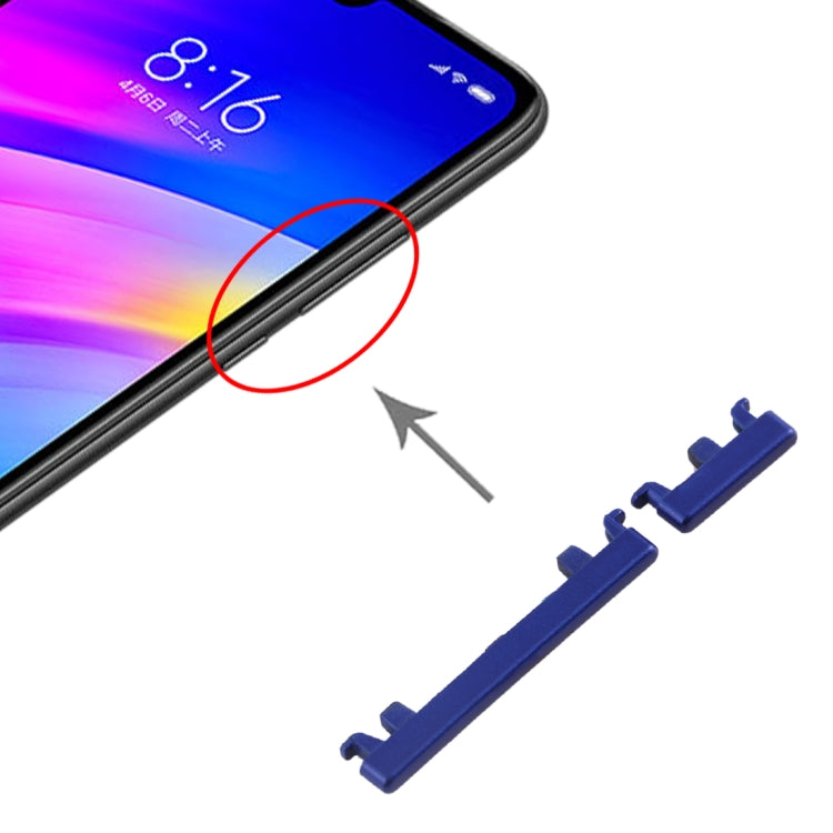 Side Keys for Xiaomi Redmi 7(Blue) by buy2fix