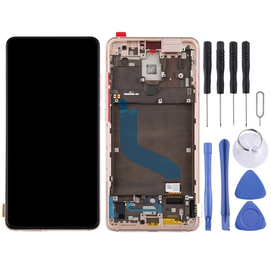 OLED LCD Screen for Xiaomi Redmi K20 / Redmi K20 Pro / 9T Pro Digitizer Full Assembly with Frame(Gold) by buy2fix
