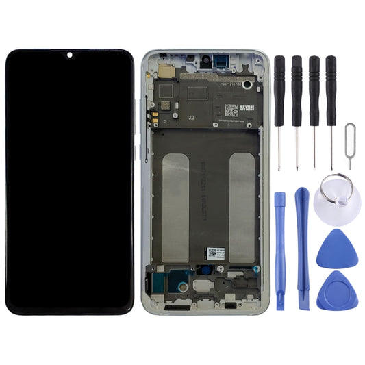Original LCD Screen for Xiaomi Mi CC9 Digitizer Full Assembly with Frame(Silver) by buy2fix