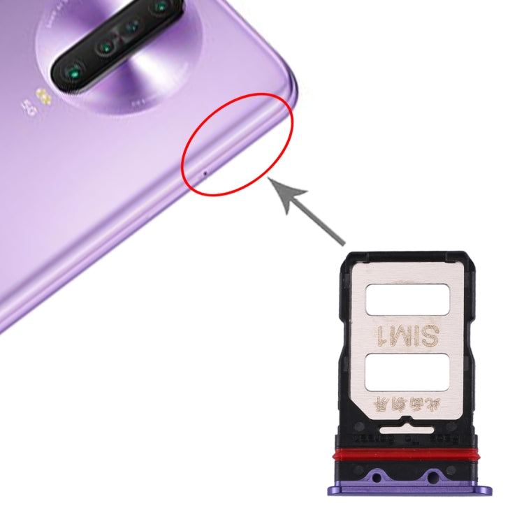 SIM Card Tray + SIM Card Tray for Xiaomi Redmi K30 Pro(Purple) by buy2fix