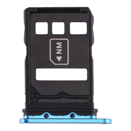 SIM Card Tray + NM Card Tray for Huawei P40 (Blue) by buy2fix