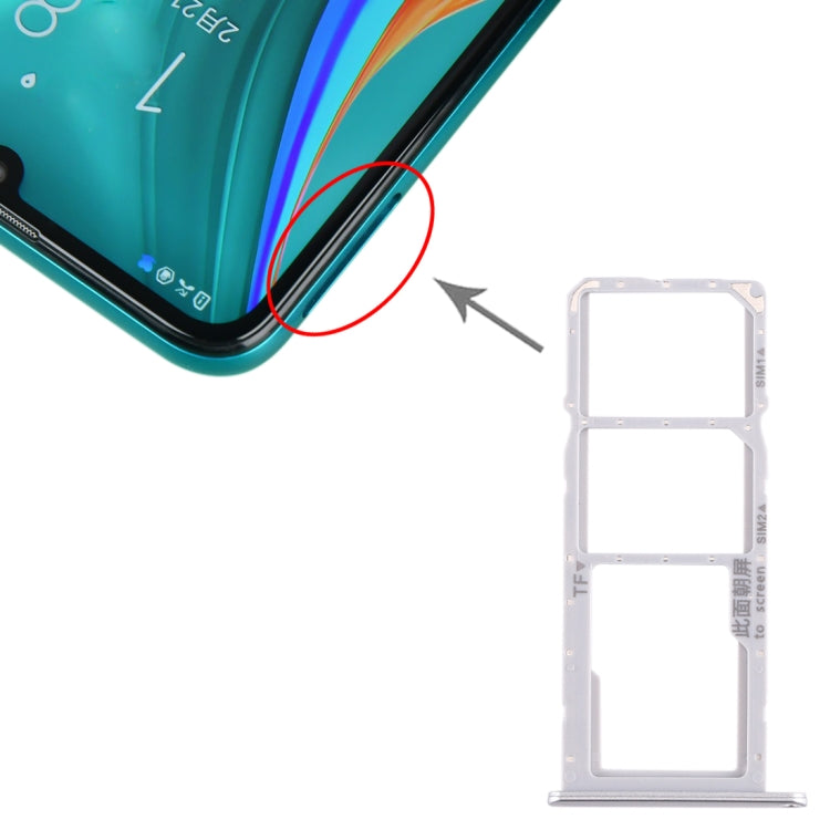 SIM Card Tray + SIM Card Tray + Micro SD Card Tray for Huawei Enjoy 10e / Honor Play 9A (Silver) by buy2fix