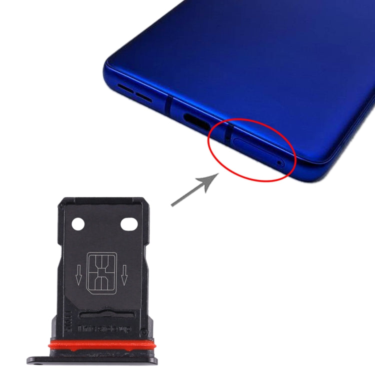 For OnePlus 8 Pro SIM Card Tray + SIM Card Tray (Black) by buy2fix