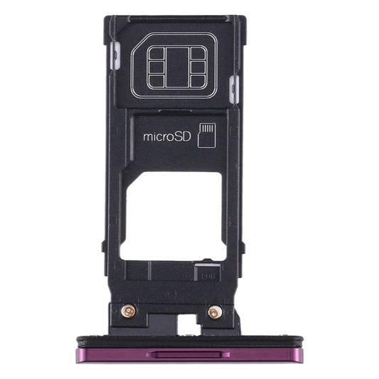 SIM Card Tray + Micro SD Card Tray for Sony Xperia XZ3(Purple) by buy2fix