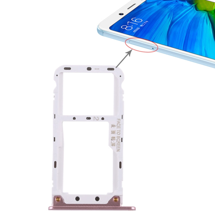 2 SIM Card Tray / Micro SD Card Tray for Xiaomi Redmi Note 5(Rose Gold) by buy2fix