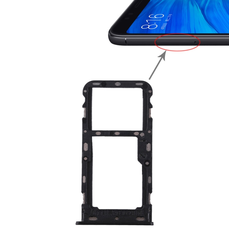 2 SIM Card Tray / Micro SD Card Tray for Xiaomi Redmi 5(Black) by buy2fix
