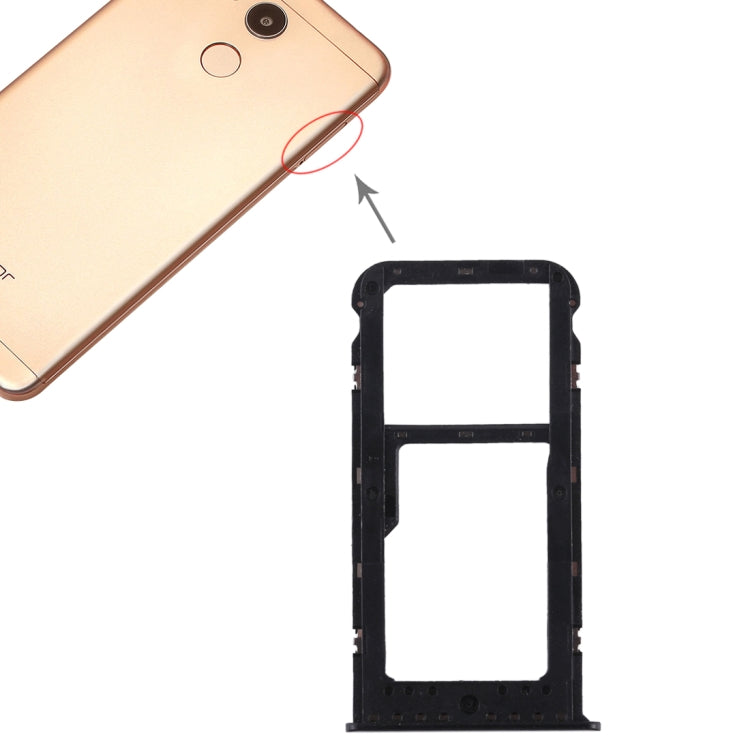 SIM Card Tray + SIM Card Tray / Micro SD Card Tray for Huawei Honor V9 Play (Black) by buy2fix