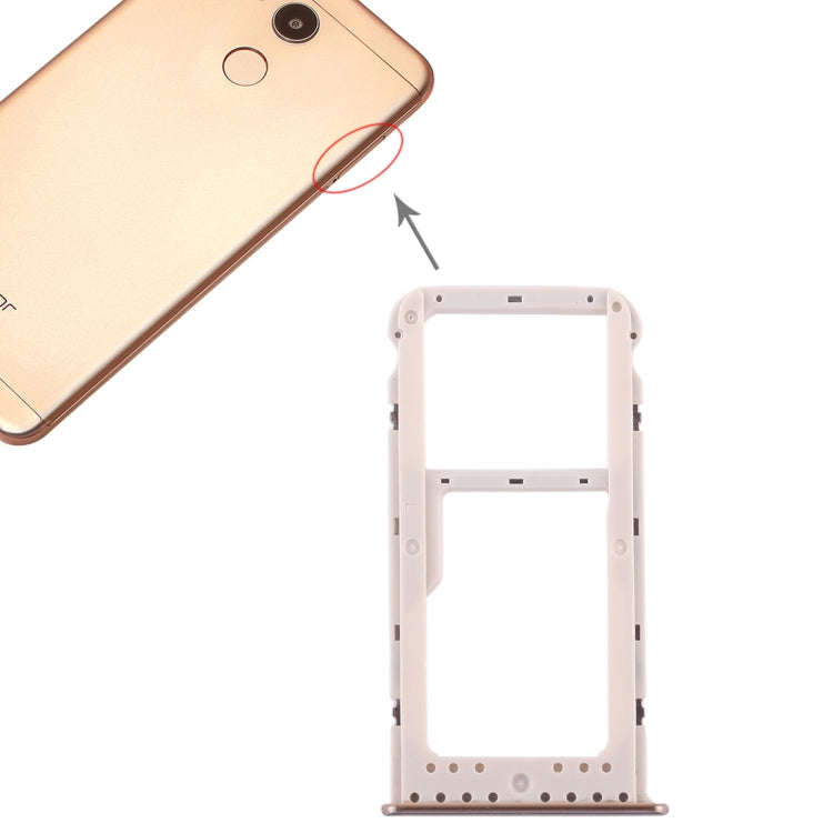 SIM Card Tray + SIM Card Tray / Micro SD Card Tray for Huawei Honor V9 Play (Gold) by buy2fix