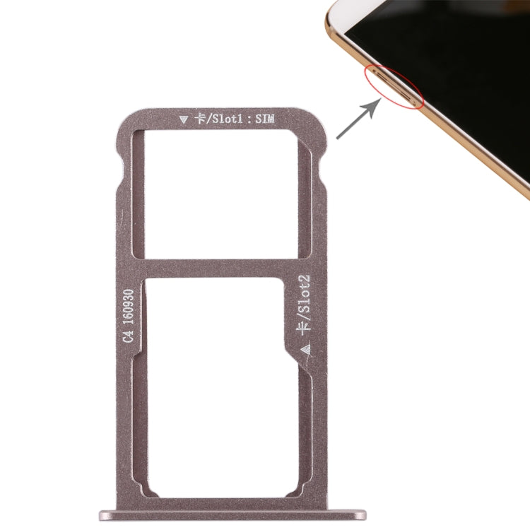SIM Card Tray + SIM Card Tray / Micro SD Card for Huawei G9 Plus (Mocha Gold) by buy2fix
