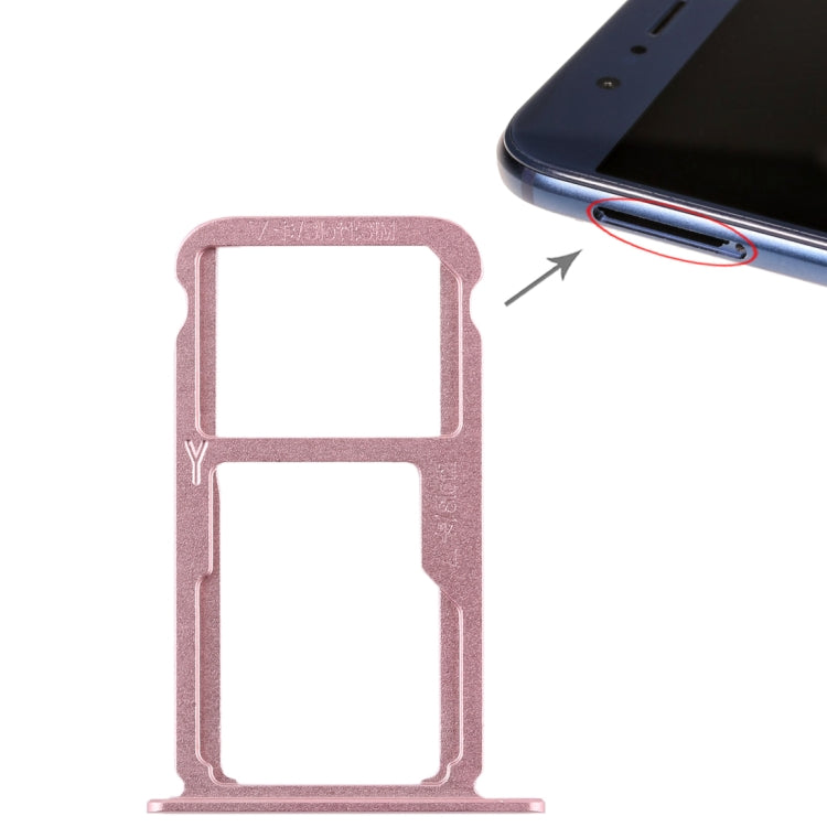 SIM Card Tray + SIM Card Tray / Micro SD Card for Huawei Honor 8 (Pink) by buy2fix