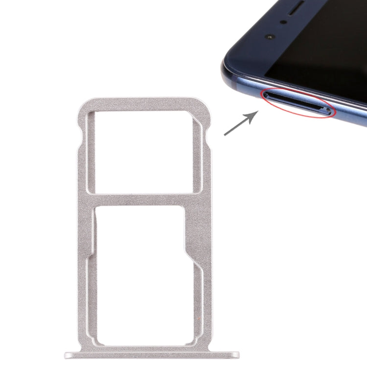 SIM Card Tray + SIM Card Tray / Micro SD Card for Huawei Honor 8 (Silver) by buy2fix