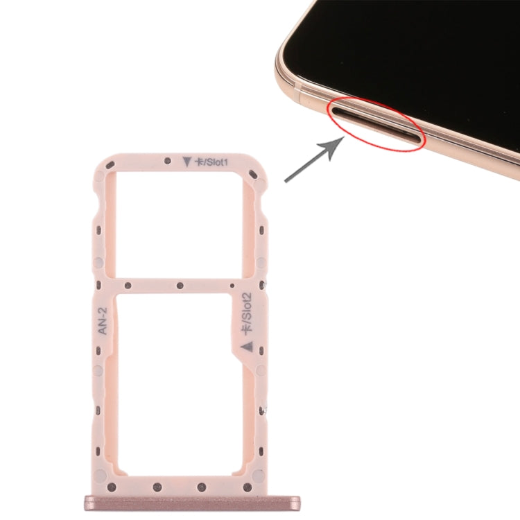 SIM Card Tray + SIM Card Tray / Micro SD Card for Huawei P20 Lite / Nova 3e (Pink) by buy2fix