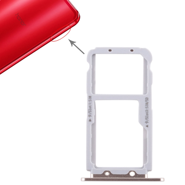 SIM Card Tray + SIM Card Tray / Micro SD Card for Huawei Honor View 10 / V10(Gold) by buy2fix