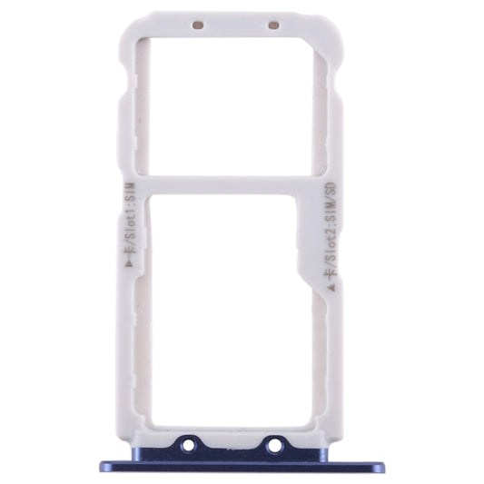 SIM Card Tray + SIM Card Tray / Micro SD Card for Huawei Honor View 10 / V10(Blue) by buy2fix