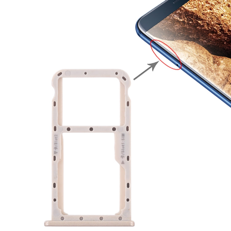SIM Card Tray + SIM Card Tray / Micro SD Card for Huawei Maimang 6(Gold) by buy2fix