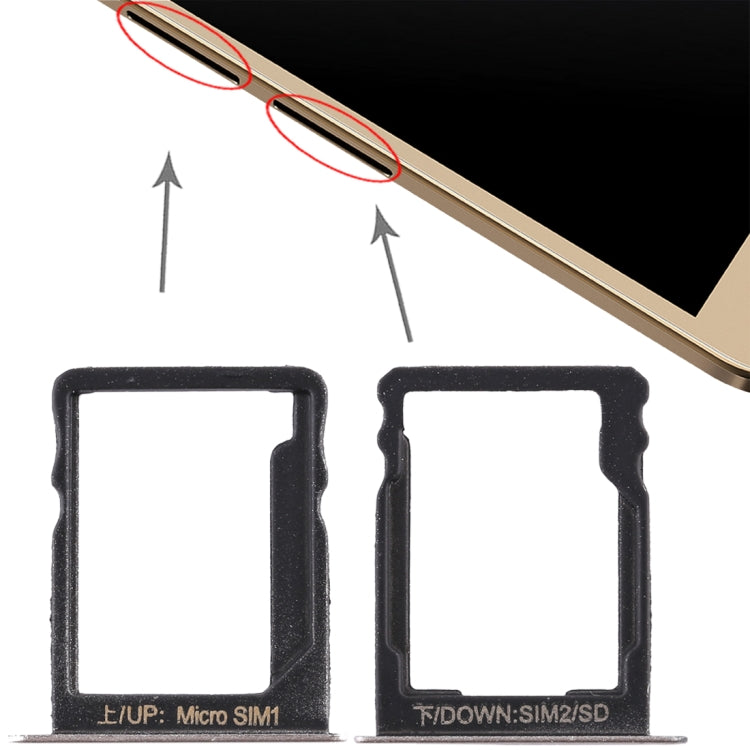 SIM Card Tray + SIM Card Tray / Micro SD Card for Huawei Enjoy 5s (Gold) by buy2fix