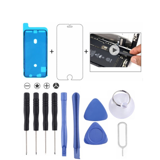 12 in 1 Repair Kits & Gifts (4 x Screwdriver + 2 x Teardown Rods + 2 x Triangle on Thick Slices + 1 x Eject Pin + 1 x Chuck + 1 x Waterproof Sticker + 1 x Tempered Glass) by buy2fix