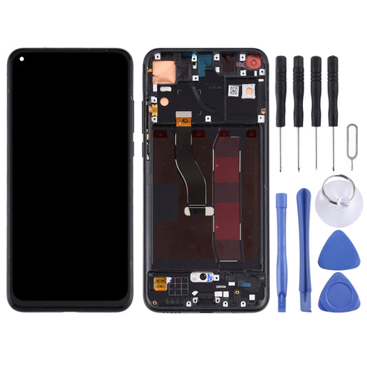 OEM LCD Screen for Huawei Honor View 20 Digitizer Full Assembly with Frame(Black) by buy2fix