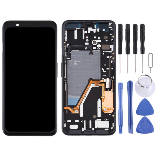 LCD Screen and Digitizer Full Assembly with Frame for Google Pixel 4XL (Black) by buy2fix