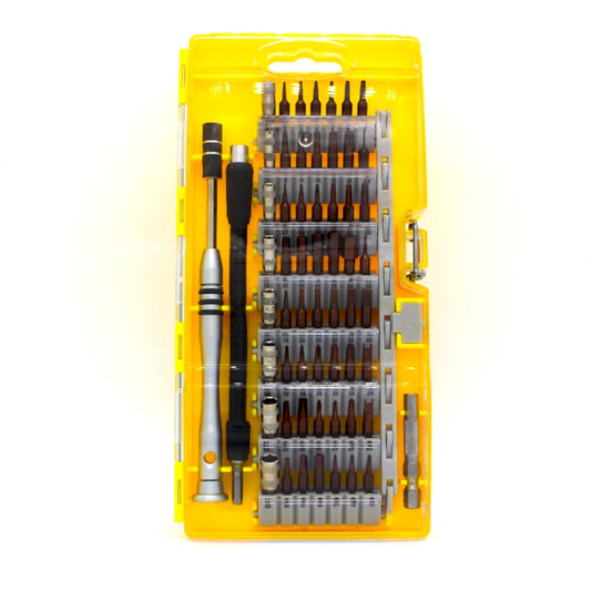 60 in 1 S2 Tool Steel Precision Screwdriver Nutdriver Bit Repair Tools Kit(Yellow) by buy2fix