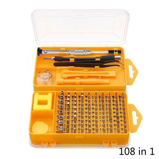 108 in 1 S2 Tool Steel Precision Screwdriver Nutdriver Bit Repair Tools Kit by JIAFA
