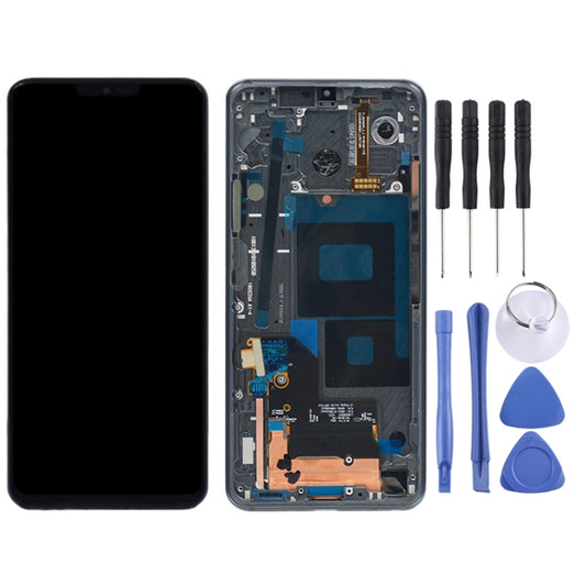 Original LCD Screen for LG G7 ThinQ / G710 G710EM G710PM G710VMP Digitizer Full Assembly with Frame(Black) by buy2fix