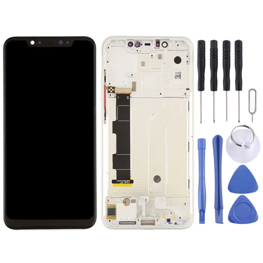 LCD Screen and Digitizer Full Assembly with Frame & Side Keys for Xiaomi Mi 8(Silver) by buy2fix