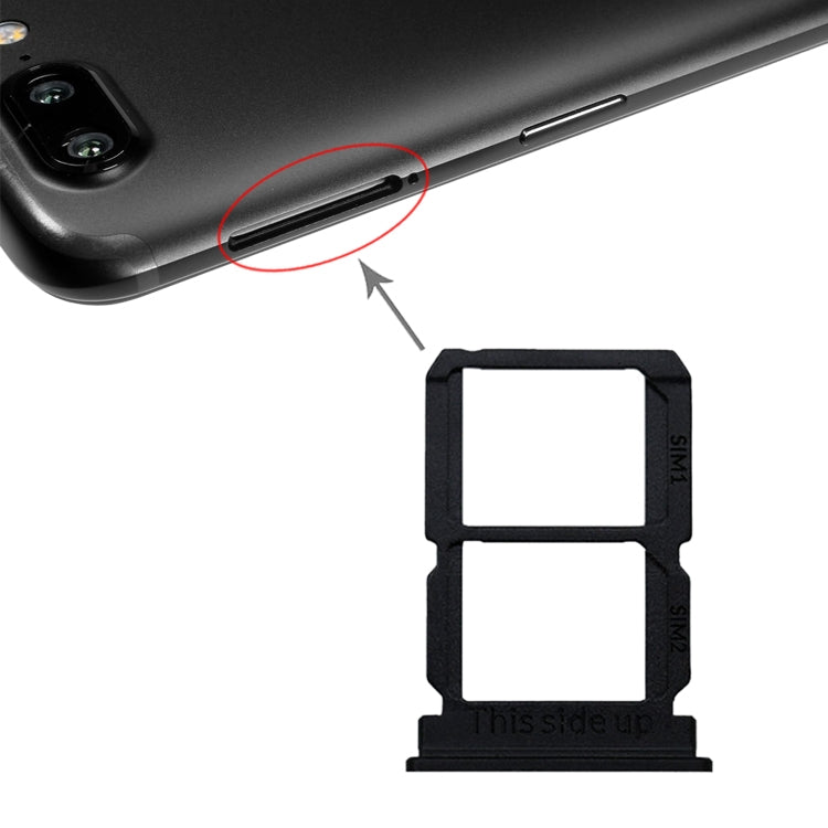 For OnePlus 5T A5010 SIM Card Tray + SIM Card Tray (Black) by buy2fix