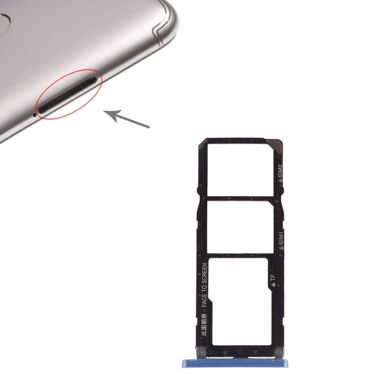SIM Card Tray + SIM Card Tray + Micro SD Card for Xiaomi Redmi S2(Blue) by buy2fix