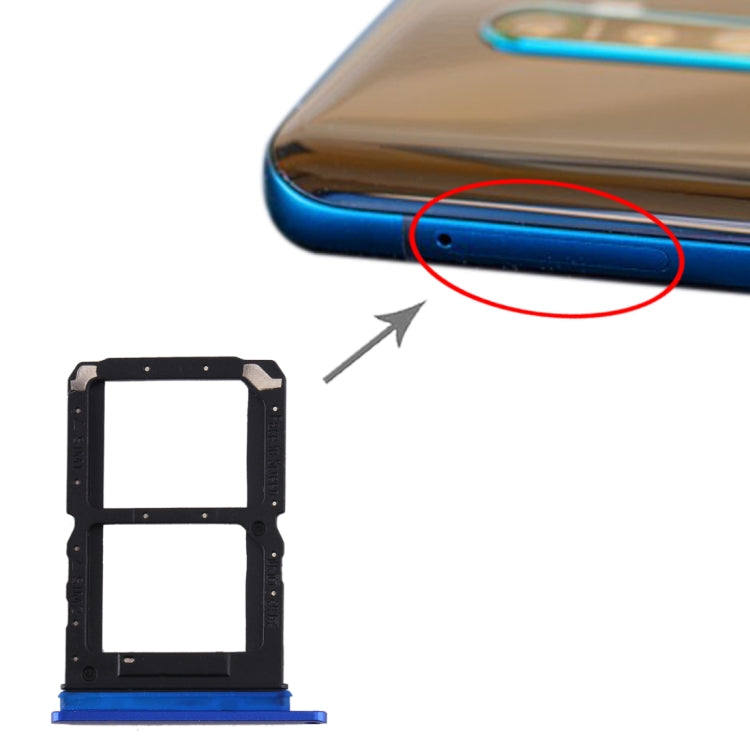 For OPPO Reno Ace SIM Card Tray + SIM Card Tray (Blue) by buy2fix