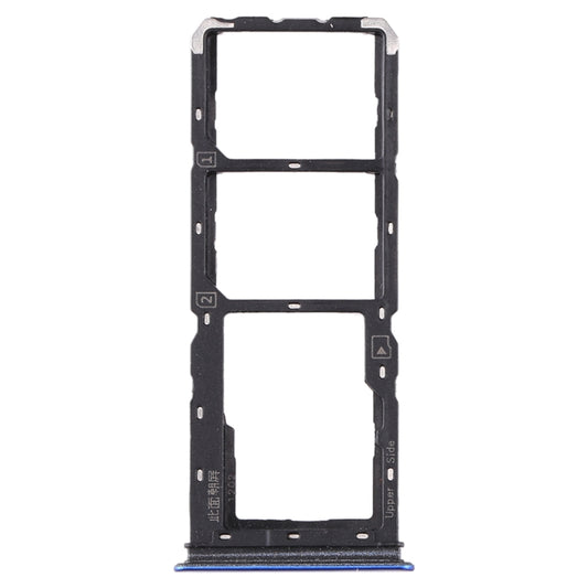For vivo Y5s SIM Card Tray + SIM Card Tray + Micro SD Card Tray (Blue) by buy2fix