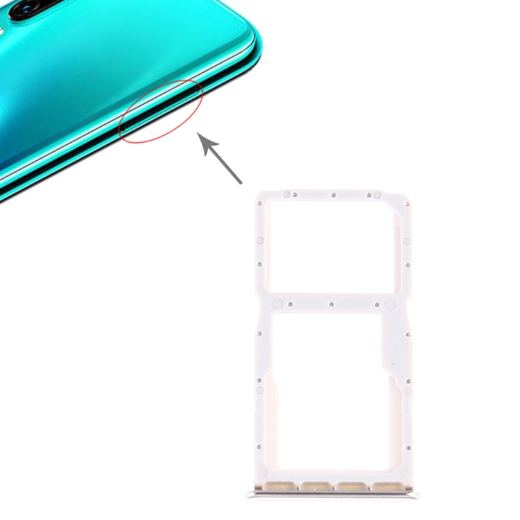 SIM Card Tray + SIM Card Tray / Micro SD Card Tray for Huawei P30 Lite (White) by buy2fix