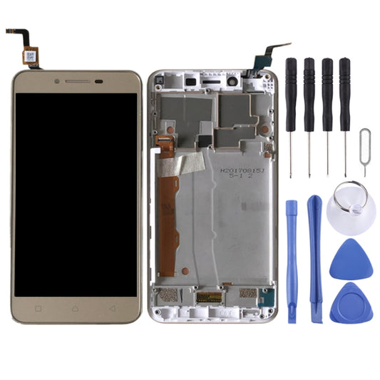 OEM LCD Screen for Lenovo Vibe K5 A6020A40 Digitizer Full Assembly with Frame (Gold) by buy2fix