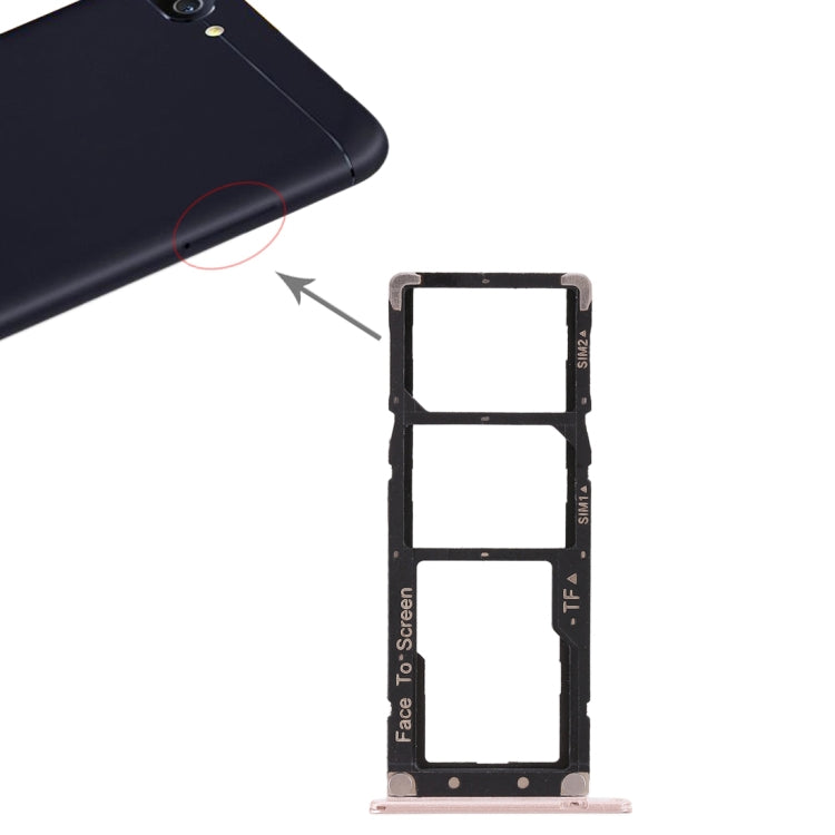 2 SIM Card Tray + Micro SD Card Tray for Asus ZenFone 4 Max ZC520KL(Gold) by buy2fix