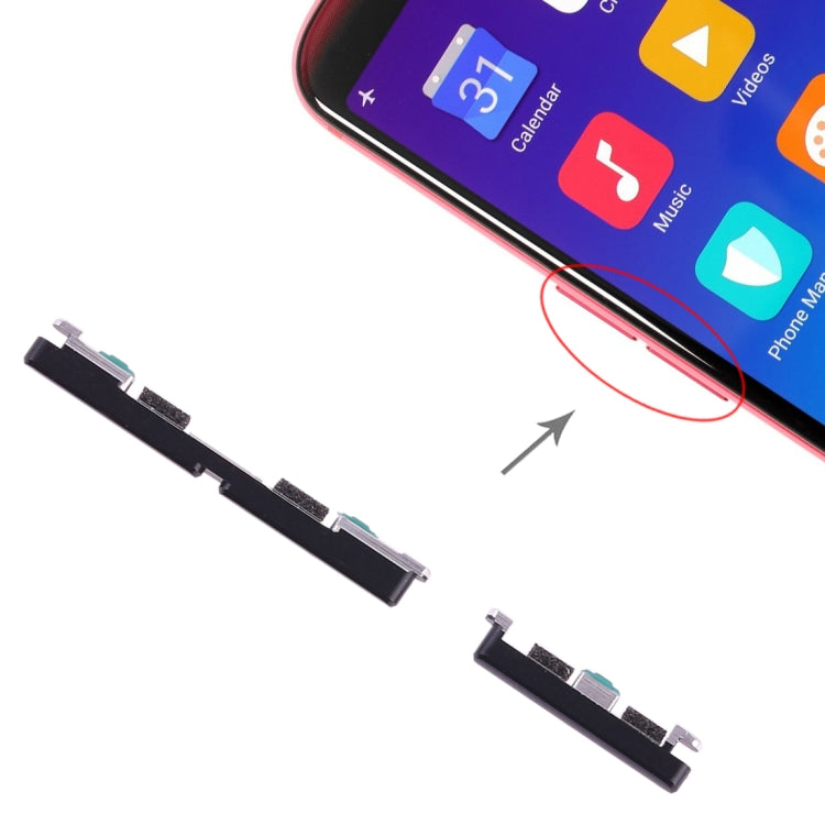 For OPPO R11s Side Keys(Black) by buy2fix
