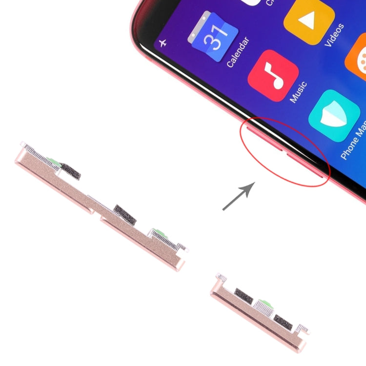 For OPPO R11s Side Keys(Gold) by buy2fix