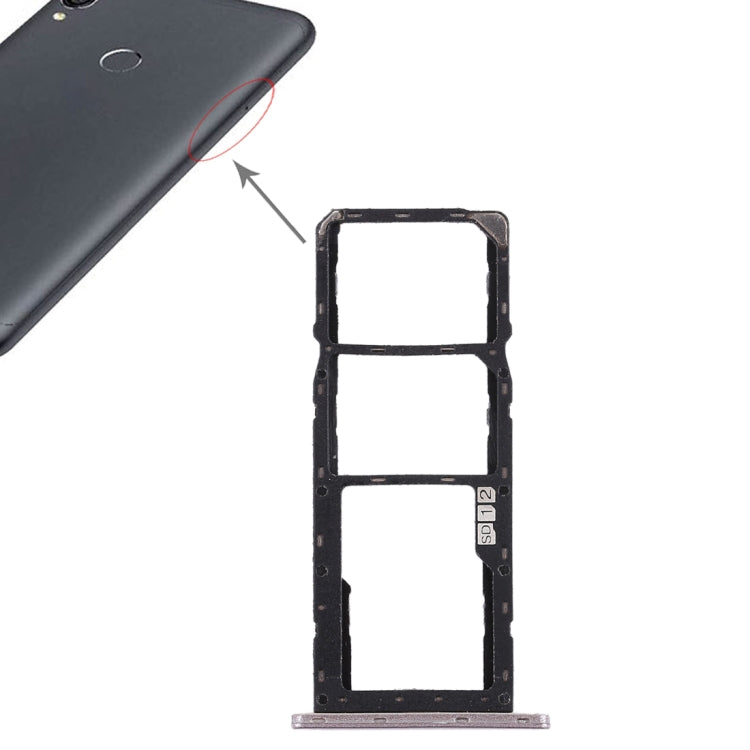 SIM Card Tray + SIM Card Tray + Micro SD Card Tray for Asus Zenfone Max Pro (M1) ZB601KL ZB602KL(Silver) by buy2fix