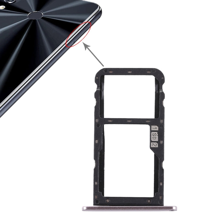 SIM Card Tray + SIM Card Tray / Micro SD Card Tray for Asus Zenfone 5 ZE620KL(Silver) by buy2fix