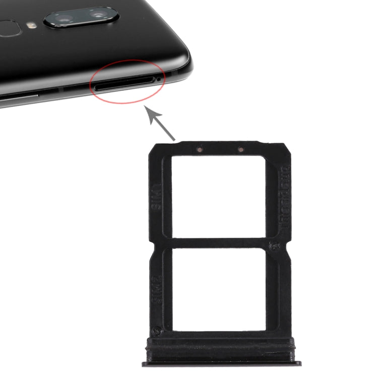 For OnePlus 6 Double SIM Card Tray (Black) by buy2fix