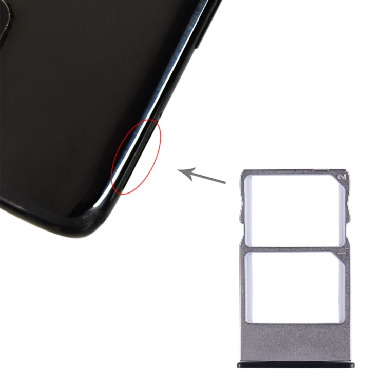 For Meizu 15 Plus SIM Card Tray + SIM Card Tray (Black) by buy2fix