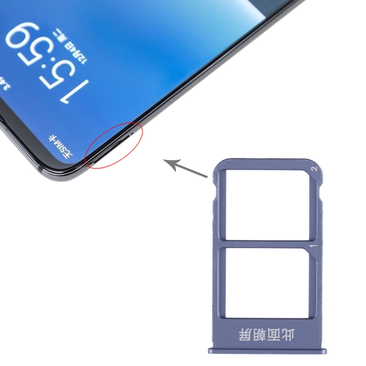 For Meizu 16 Plus SIM Card Tray + SIM Card Tray (Blue) by buy2fix
