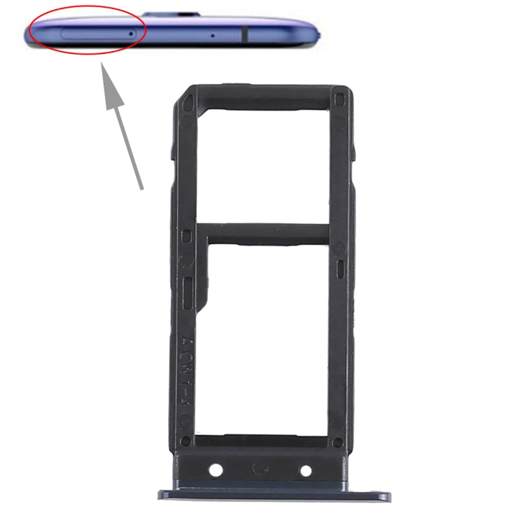 SIM Card Tray + Micro SD Card Tray for HTC U Play(Black) by buy2fix