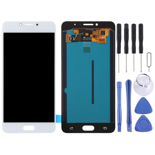 OLED LCD Screen for Galaxy C7 Pro / C7010 with Digitizer Full Assembly (White) by buy2fix