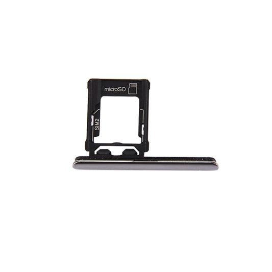 Micro SD / SIM Card Tray + Card Slot Port Dust Plug for Sony Xperia XZ Premium (Dual SIM Version)(Silver) by buy2fix